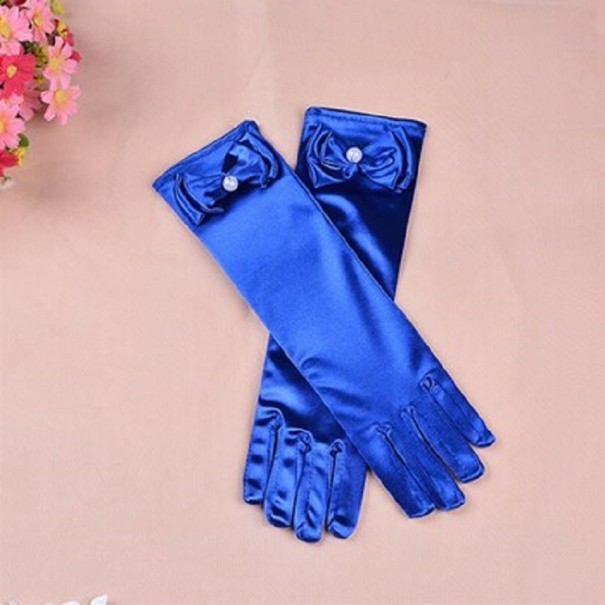 Children's Satin Gloves Long 3
