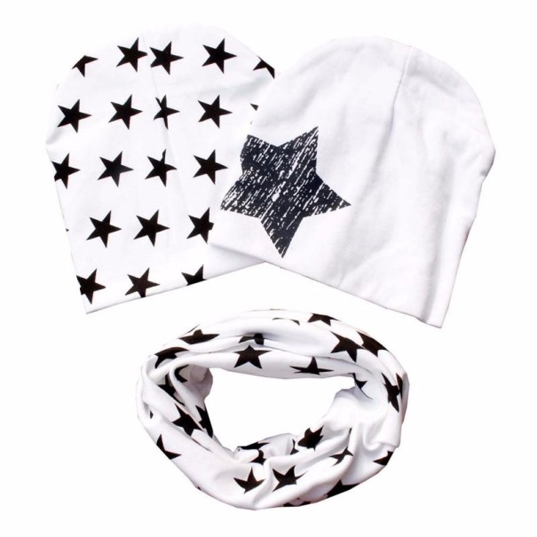Children's Set - 2 pcs Hat + Neck Warmer white
