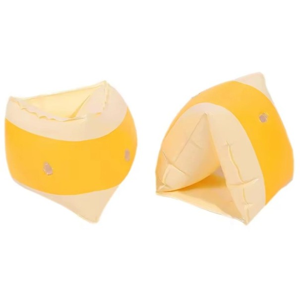 Children's Set of PVC Inflatable Pool Buoys Play Rings for Beginners Summer Water Toy 24 × 19 cm yellow