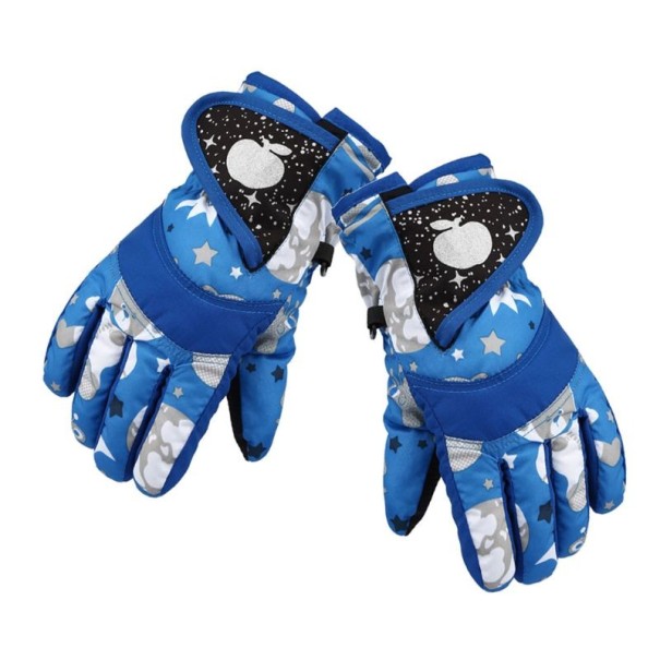 Children's Ski Gloves Winter blue