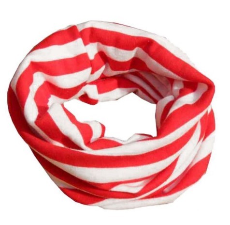 Children's Striped Scarf (Neck Warmer) J1866 red