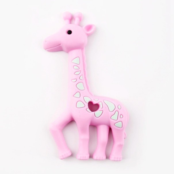 Children's Teething Toy in the Shape of a Giraffe J875 pink
