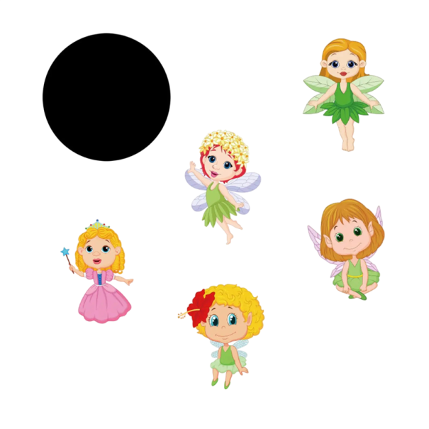 Children's Toilet Stickers with Magical Fairies Potty Training Colour Changing PVC 7 cm 5 pcs for Motivating Children 1