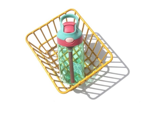 Children's Travel Bottle with Straw turquoise