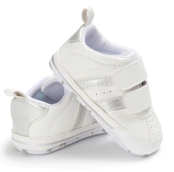 Children's Velcro Booties silver 0-6 months