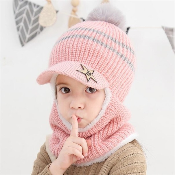 Children's Winter Balaclava A206 pink