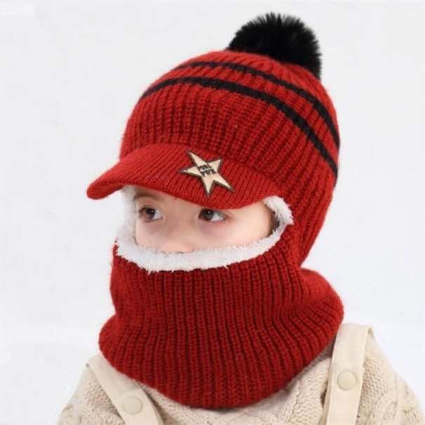 Children's Winter Balaclava A206 red