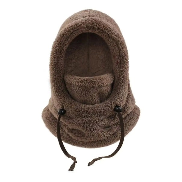 Children's Winter Fleece Balaclava with Neck Warmer Size 3–10 Years Warm Cotton Balaclava 2-in-1 Head, Neck and Face Protection Winter Hat brown