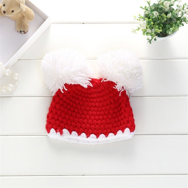Children's Winter Hat with Pom Poms Bethan white