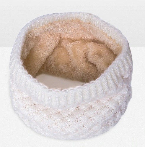 Children's Woollen Neck Warmer J3288 white