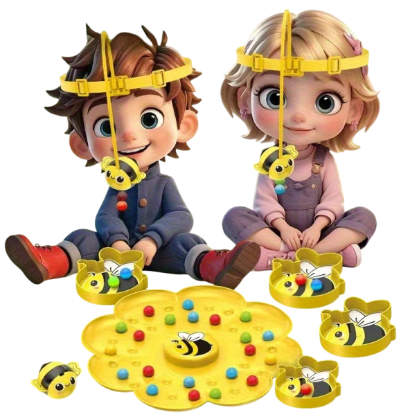 Children's Yellow Game Bees with Headband, Magnetic Ball Collection and Flower Play Mat 1