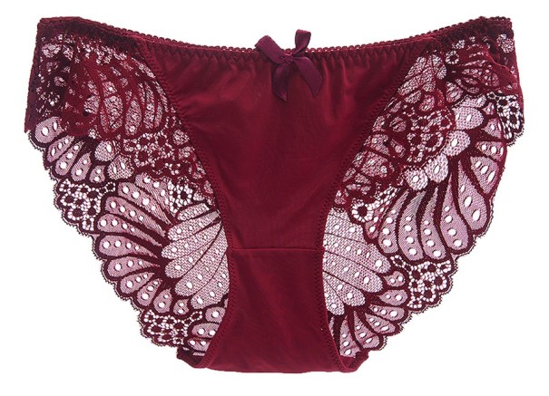 Chiloți respiratori sexy pentru femei burgundy L