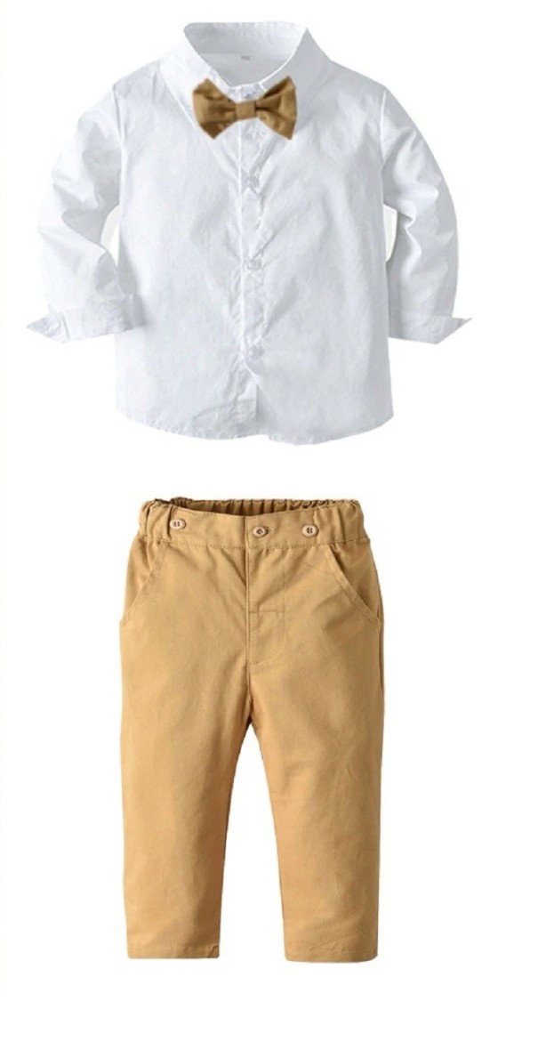 Chlapčenská košeľa a nohavice khaki 2