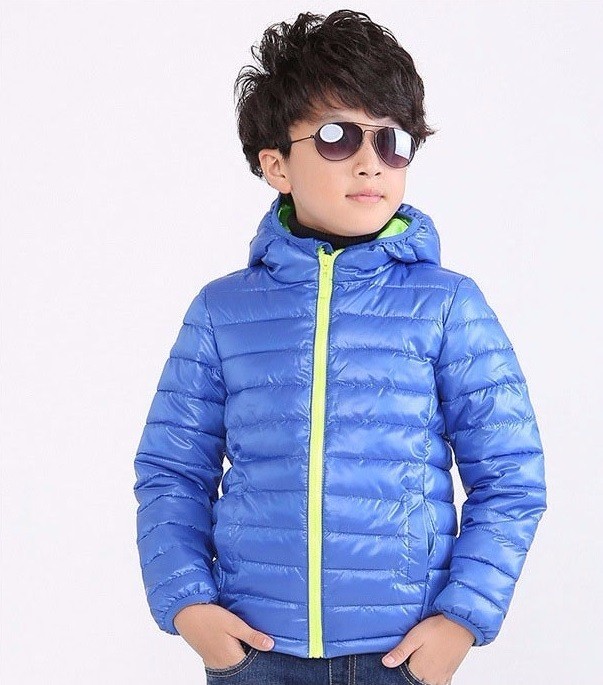Chlapčenská štýlová zimná bunda J903 modrá 6