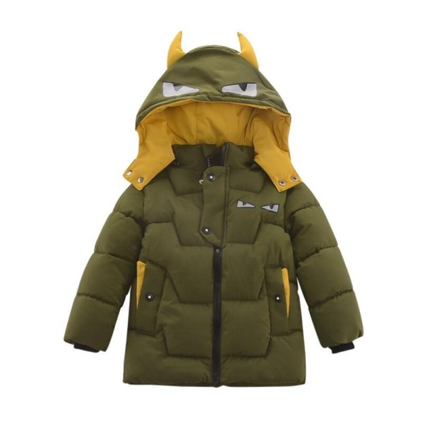 Chlapčenská zimná bunda L2036 armádny zelená 3