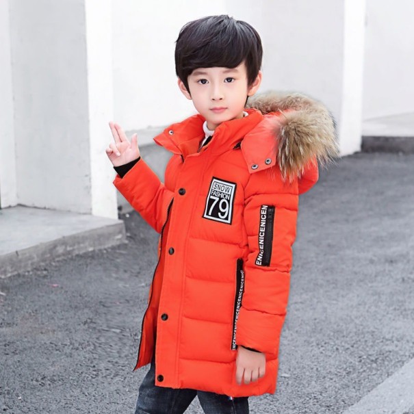 Chlapčenská zimná bunda L2085 oranžová 9