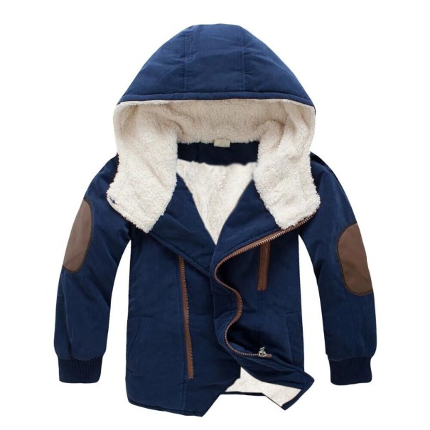 Chlapčenská zimná bunda L2090 tmavo modrá 4