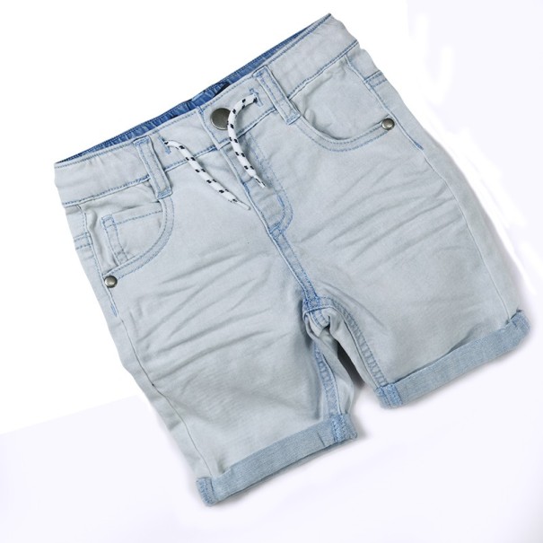 Chlapčenské džínsové kraťasy - Biele 4