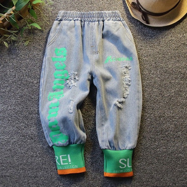Chlapčenské džínsy L2192 zelená 6