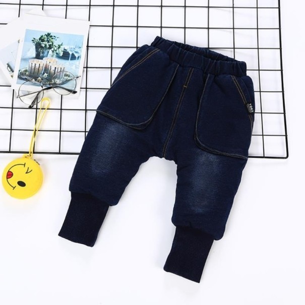Chlapčenské džínsy L2203 tmavo modrá 5
