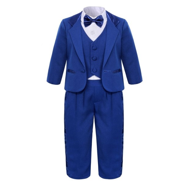 Chlapčenský oblek B1376 modrá 12-18 mesiacov