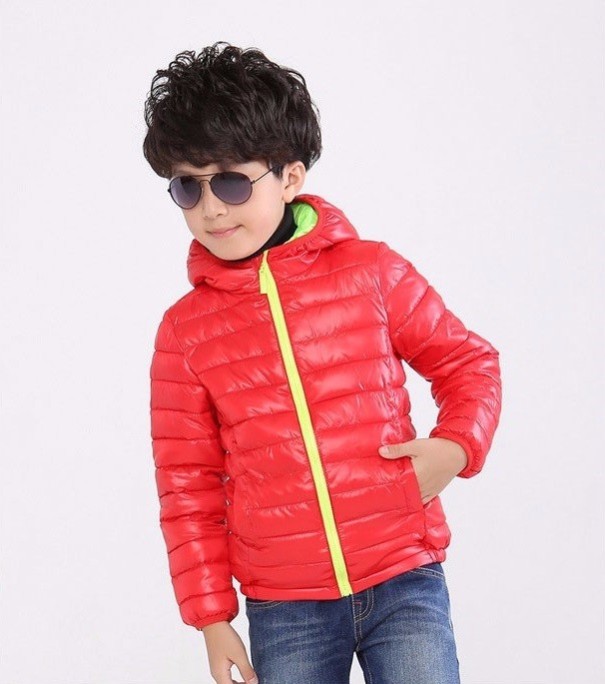 Chlapecká stylová zimní bunda J903 červená 5
