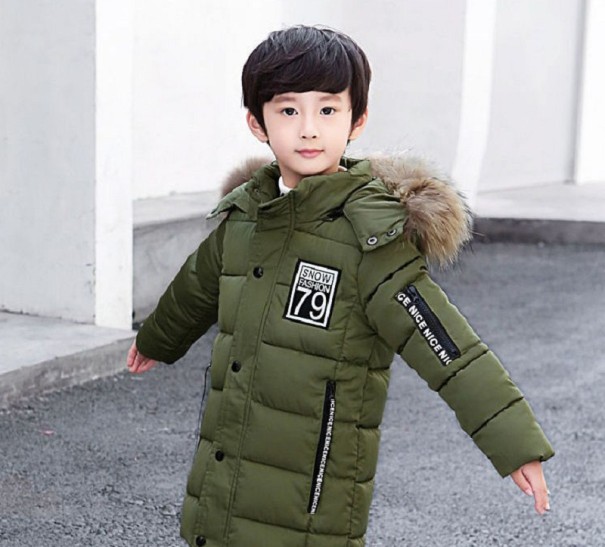 Chlapecká zimní bunda L2085 armádní zelená 7
