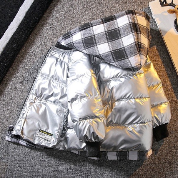 Chlapecká zimní bunda L2112 stříbrná 12