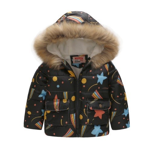 Chlapecká zimní bunda se vzorem J671 2 Vesmír