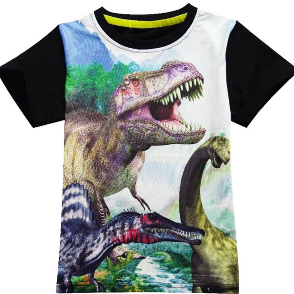 Chlapecké 3D tričko s potiskem dinosaurů J1939 černá 5