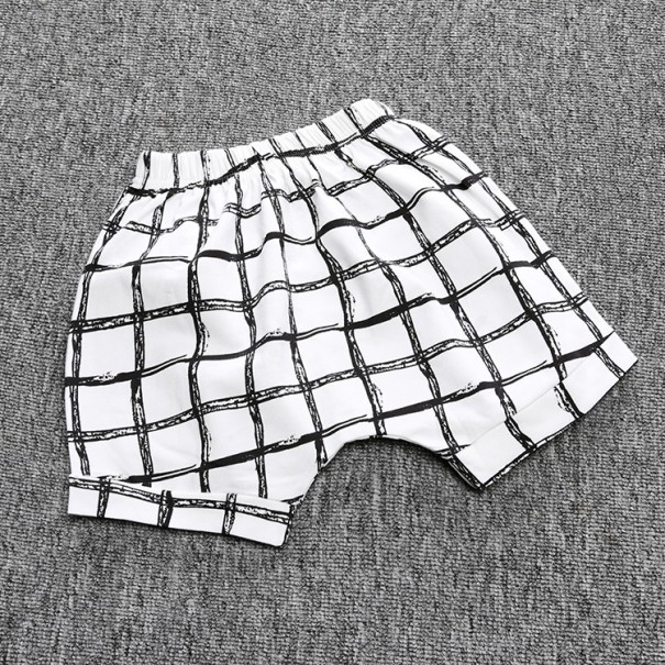 Chlapecké šortky s kostkami - Černo-bílé 3