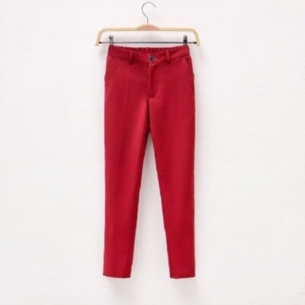 Chlapecké společenské kalhoty L2252 červená 3