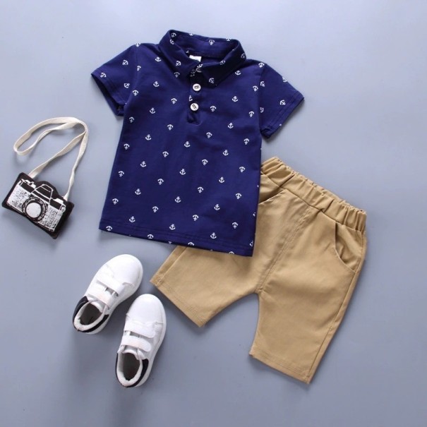 Chlapecké tričko a kraťasy L1612 tmavě modrá 3