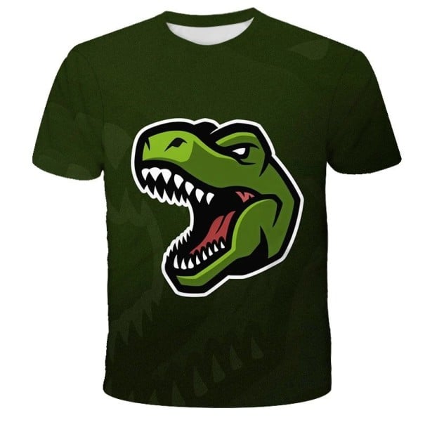 Chlapecké tričko s dinosaurem tmavě zelená 4