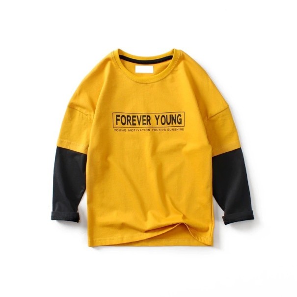 Chlapecké tričko s dlouhým rukávem B1555 žlutá 10
