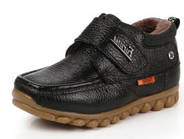 Chlapecké zimní kožené boty černá 30