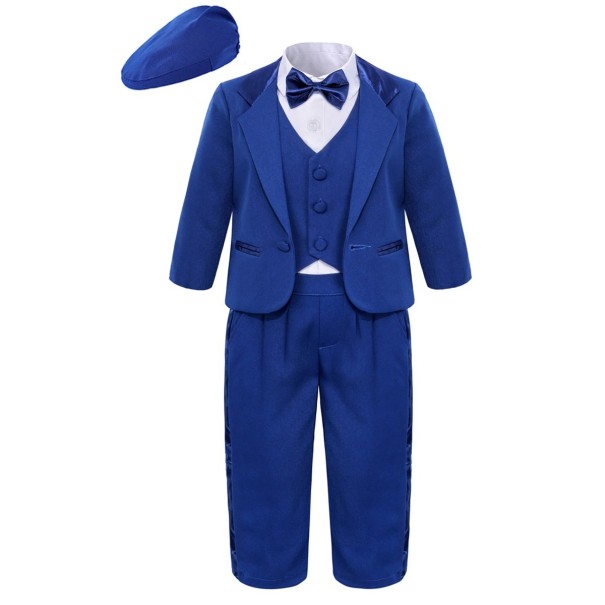 Chlapecký oblek s čepicí B1378 modrá 6-9 měsíců