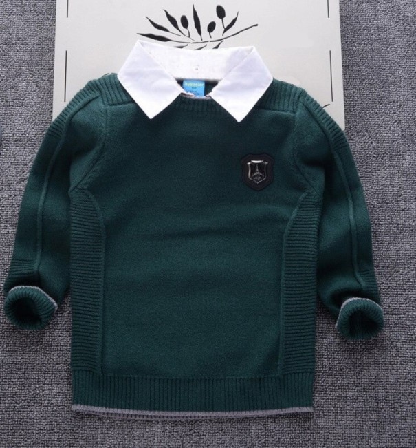 Chlapecký svetr L972 tmavě zelená 5