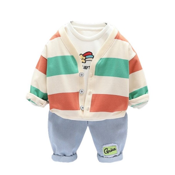 Chlapecký svetr, tričko a kalhoty L1610 0-6 měsíců B