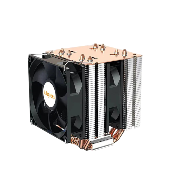 Chłodzenie CPU A6 z 6 rurkami cieplnymi 2× wentylator 4PIN PWM 190W TDP ciche chłodzenie powietrzem dla Intel LGA 1700 115X 1200 i AMD miedziano-aluminiowe 1