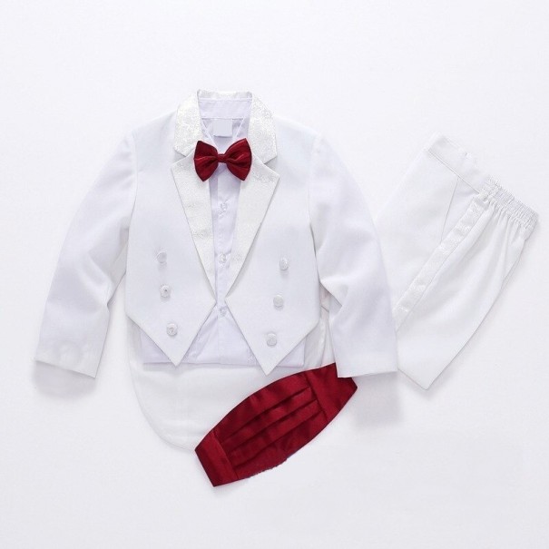 Chłopięcy smoking B1370 biały 4 Chłopięcy smoking B1370 biały 4