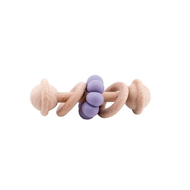 Chocalho de madeira para bebés 7