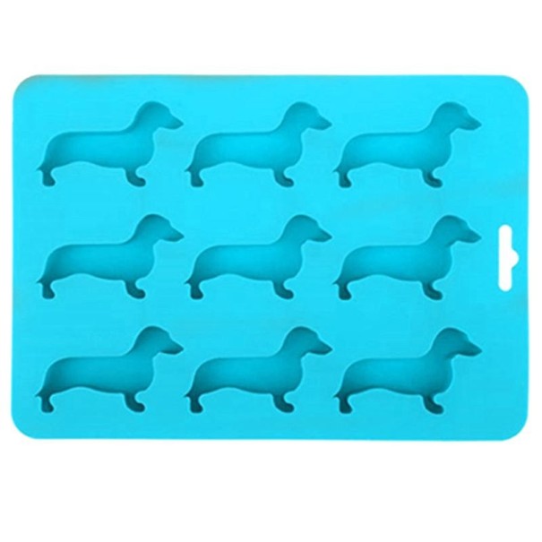 Chocolate Mould with Dachshund Pattern blue