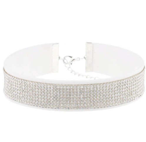 Choker com pedras J3495 branco