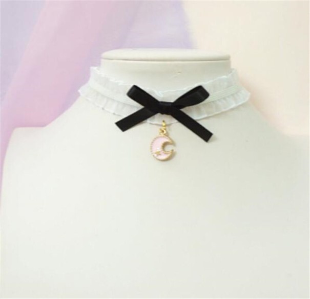 Choker da donna con fiocco nero 6