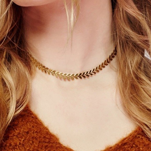 Choker Elegante J660 dourado