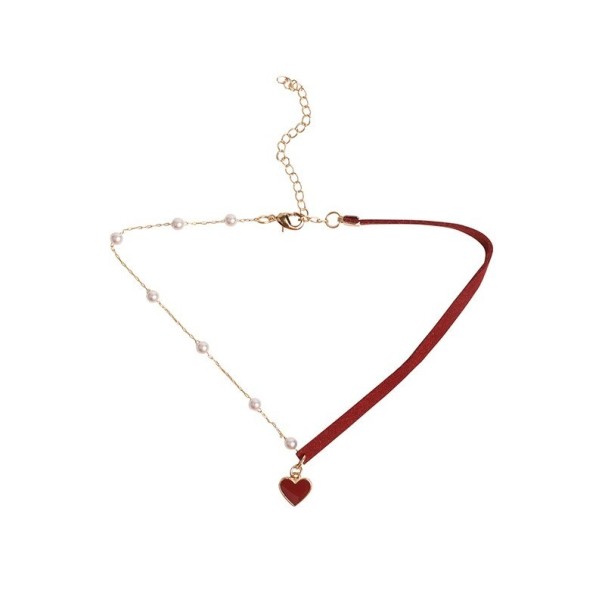 Chokerhalsband för kvinnor med hjärta D263 1