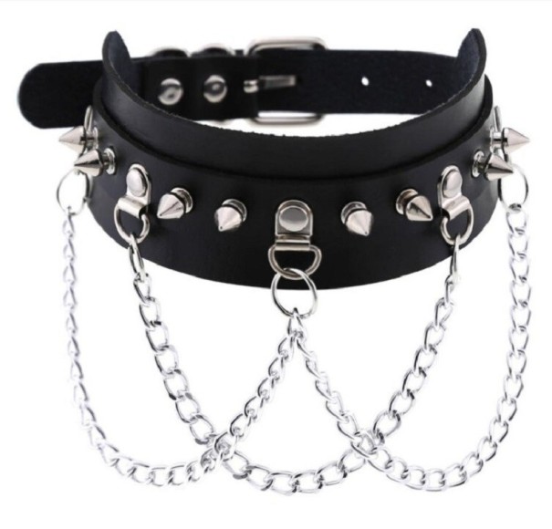 Chokerketting voor dames met spikes 1