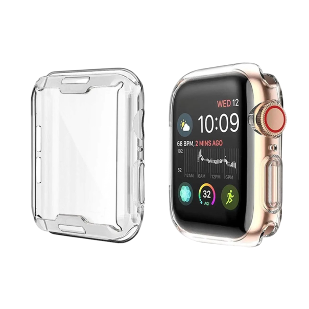 Chránič pro Apple Watch 41 mm Series 7 8 9 Ochranný kryt s ochranou displeje 360° Transparentní pouzdro iWatch ochrana obrazovky průhledná