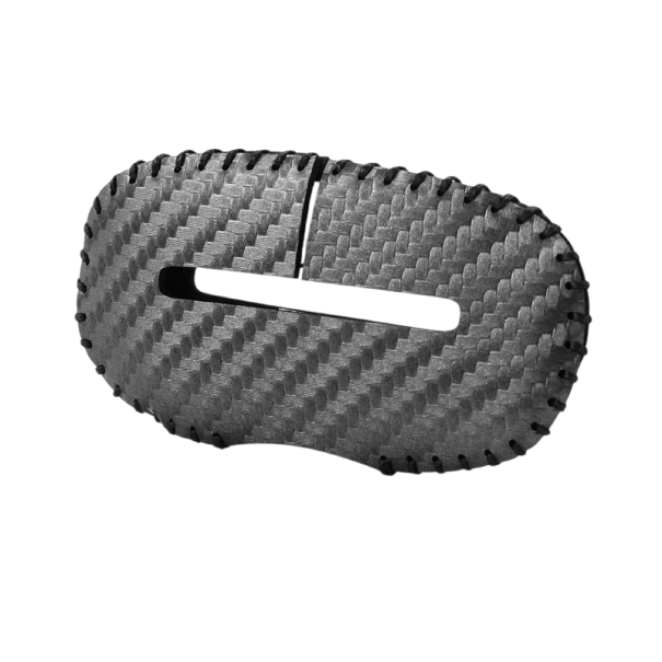 Chránič spony sikkerhedsselen universel beskyttelse mod ridser 4,5 x 8,2 cm karbonlook interiørtilbehør til bil sort